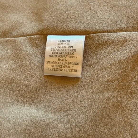 WAYF Womens L Ruffle Wrap Dress Polka Dot Linen Summer Classic Minimalist - Picture 14 of 14